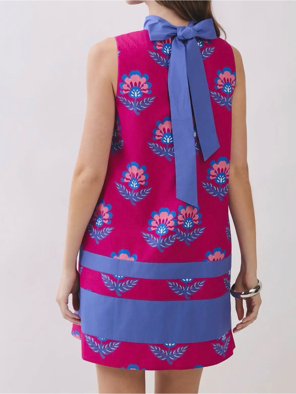 Late Summer Bow-Back Sleeveless Shift Dress S M L 💜🩷💜 Tuckernuck